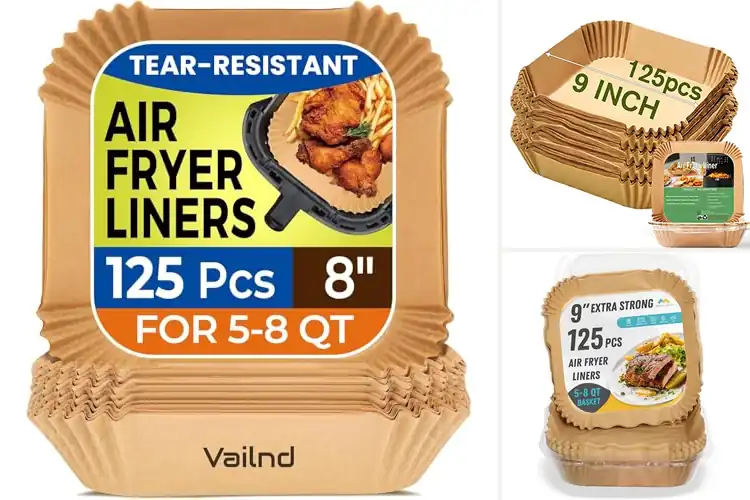 Detailed view of Best 125 Pack Parchment Liners: Effortless Cooking & Cleanup