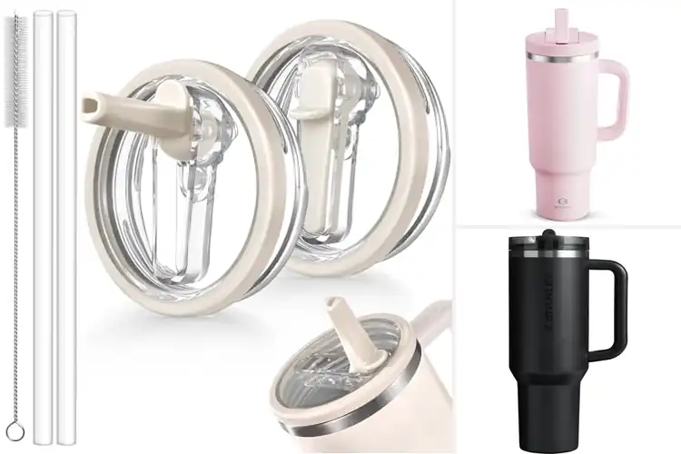 Detailed view of Best Leakproof Lid Flip Straw Tumbler