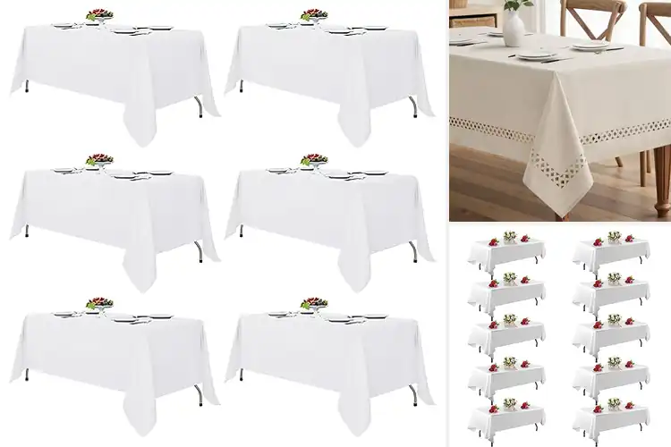 Detailed view of Best Rectangular Tablecloths for a Stylish, Elevated Look