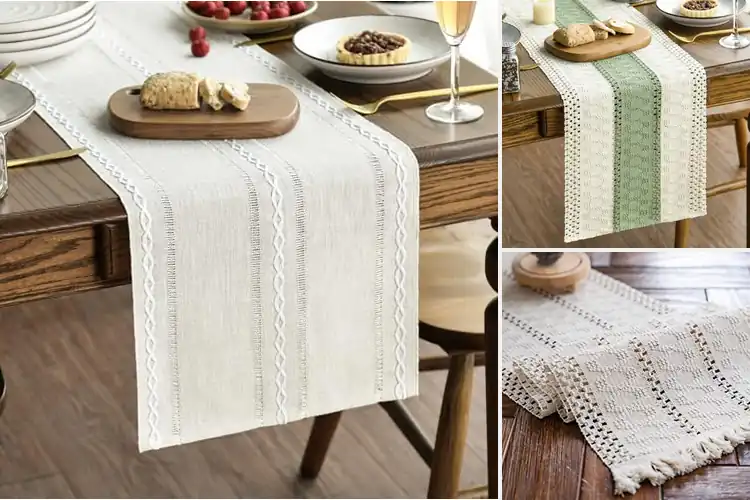 Detailed view of Best Rustic Table Runners to Elevate Your Dining Space