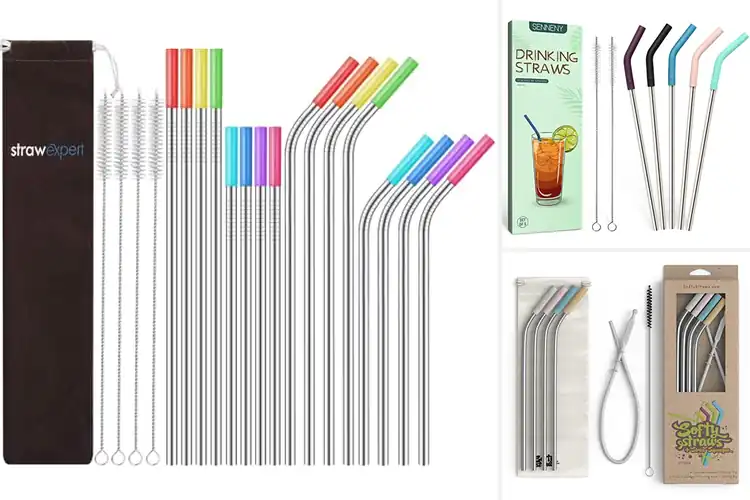 Detailed view of Best Stainless Steel Straw With SoftSip Tip