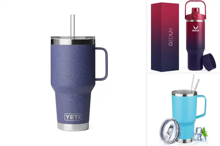 Detailed view of Best Textured Handle Hydration Tumbler