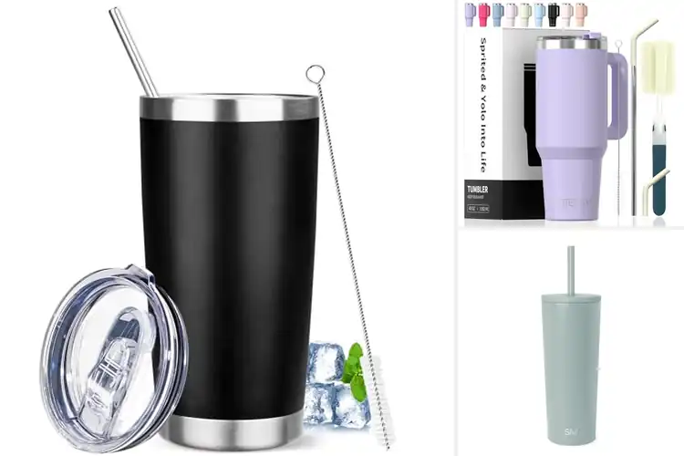 Detailed view of Best Travel Straw Tumblers for Hot & Cold Drinks On-the-Go